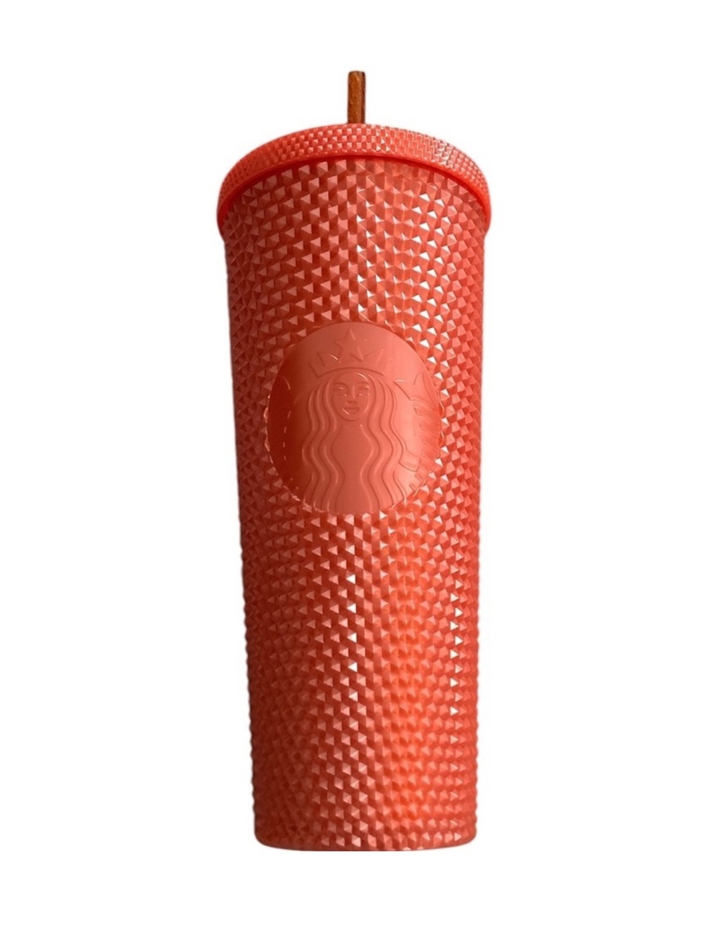 Starbucks Orange Studded Tumbler 24 oz Cold Cup 2021 NWT